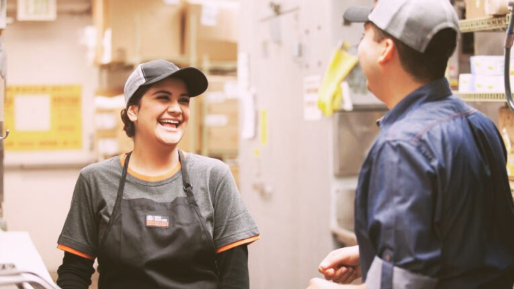 Taco Bell employees smiling