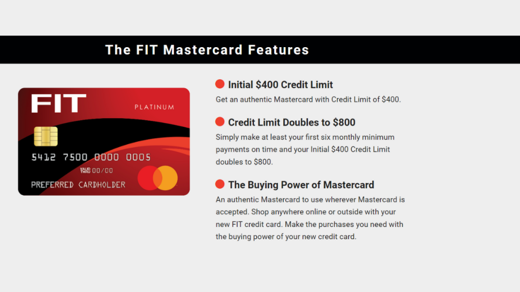 FIT® Platinum Mastercard® benefits