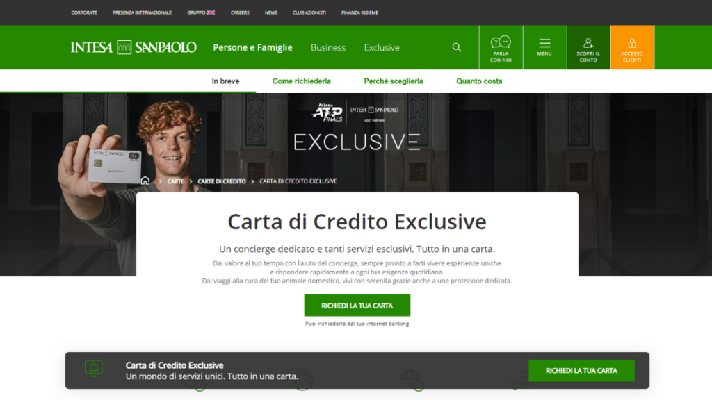 Carta di Credito Intesa Sanpaolo Exclusive