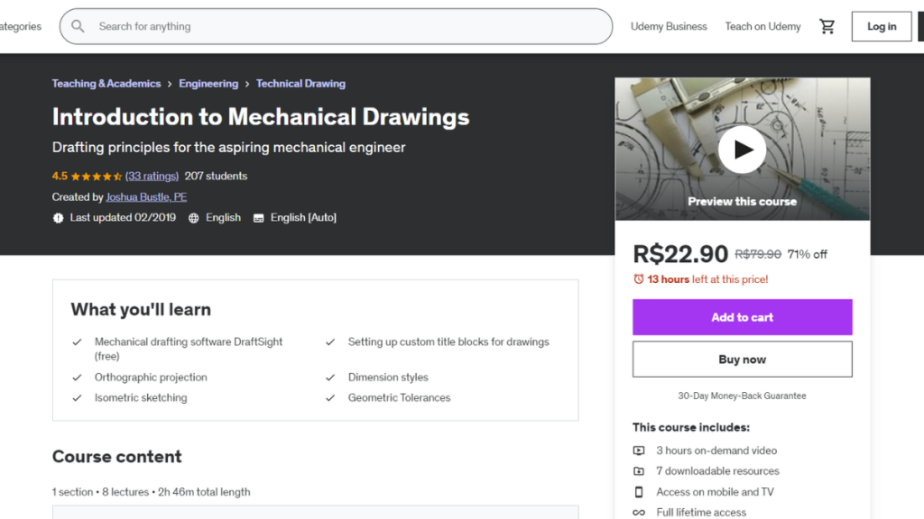 Introduction to Mechanical Drawings by Udemy