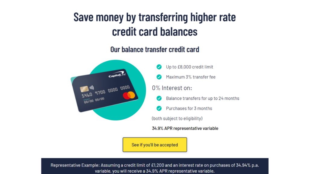 Capital One Balance Transfer Card