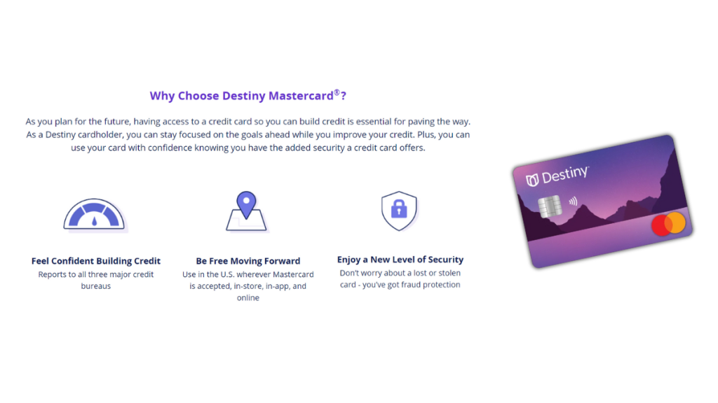 Destiny Mastercard® Card benefits