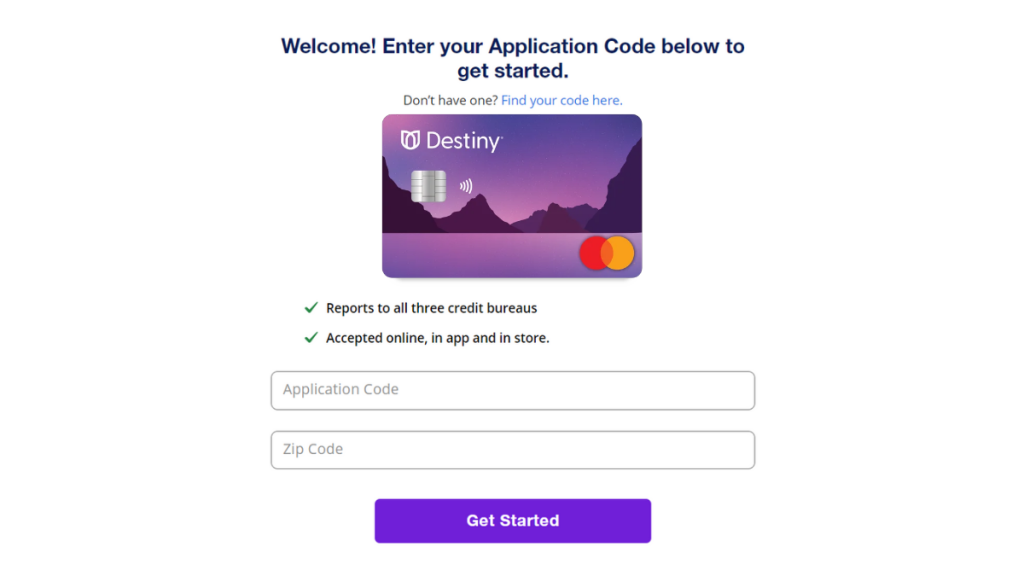 how to apply for the Destiny Mastercard® Card